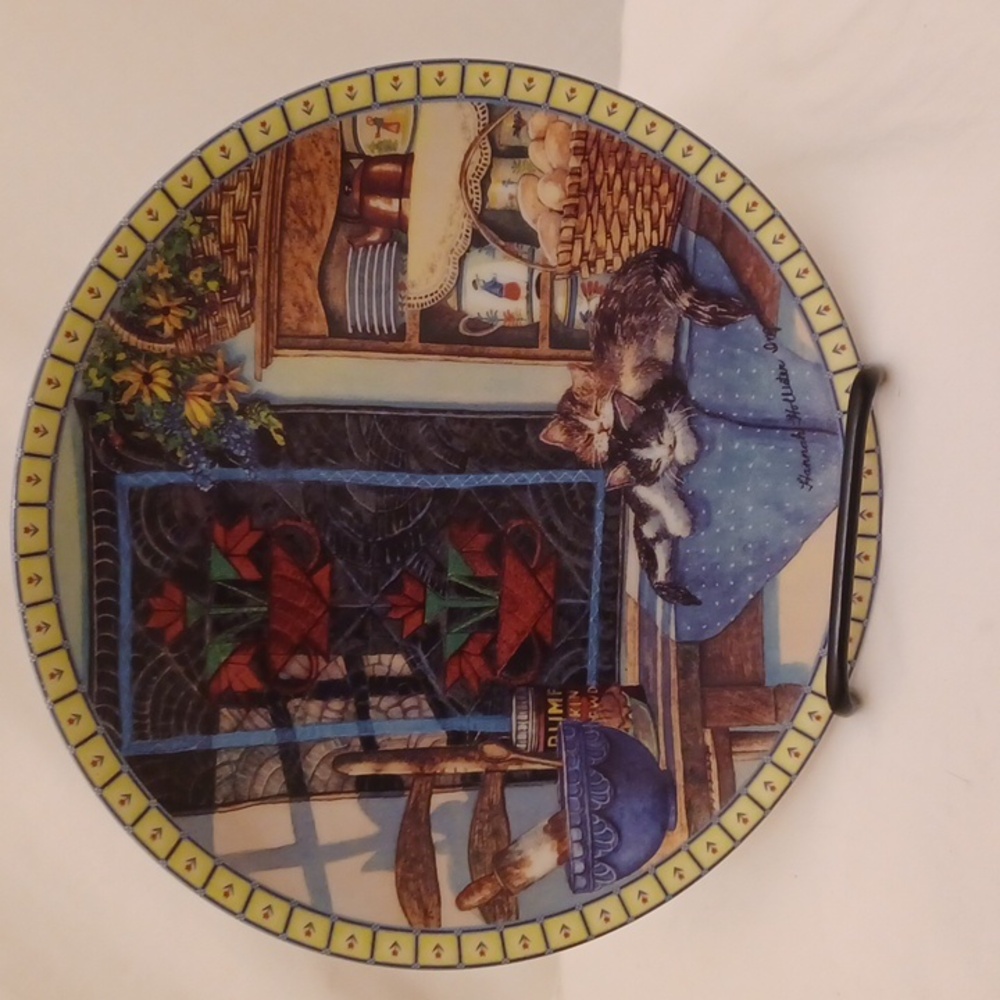 Edwin Knowles Cozy Country Corners Series "Lazy Morning" Limited Edition Plate